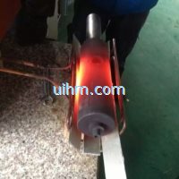 induction heating steel rod by 20KW induction heater