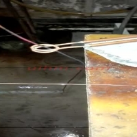 induction annealing 1mm copper wire by uhf induction heater